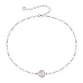 Silver Dainty Gold Choker Moonstone Necklaces